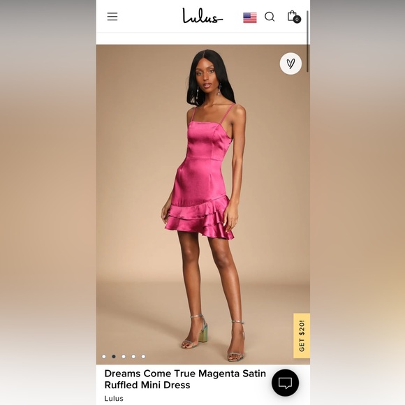 Satin Ruffled Mini Dress - Picture 5 of 6